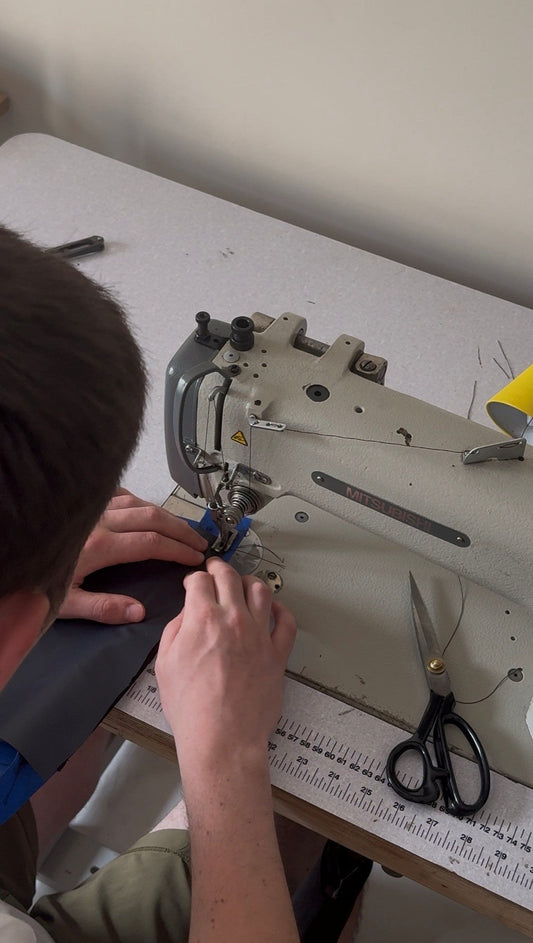 Matt sewing the Wanderer 25L Pack